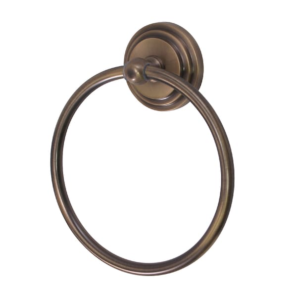 Milano Towel Ring, Antique Brass